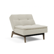 Fauteuil design Dublexo Eik convertible lit 90x115 cm - pieds chêne fumé - tissu Mixed Dance naturel_5
