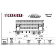 Remorque agricole avec flèche allongeable et essieu relevable
