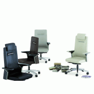 Fauteuil de Direction cuir KO1 avec têtière - Sokoa. - cuir noir_5