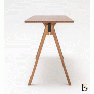 Table haute Viga - MDD - Oui, 180, Placage chêne cuivré_5