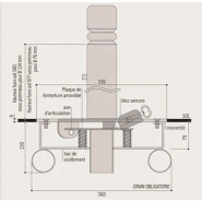 Potelet rabattable SOLIBLOC Ø 76 mm ou Ø 114 mm Procity_5