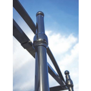 Abri vélo esthétique avec pommeaux décoratifs - PROVINCE - 6 places, aluminium et polycarbonate anti-UV_5