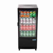 Mini-vitrine panoramique réfrigérée porte incurvée économe - série C noire 86L - Polar - CX574_5