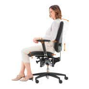 Siège de bureau pivotant, ergonomique avec accoudoirs réglables - 260 qi_5