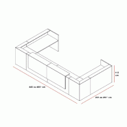 Banque d'accueil d'angle Z2 - Officity - Gris ombre, 445, Orme_5