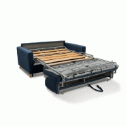 Canapé d'angle convertible express Virgola - 140 cm - Sommier à lattes - Matelas 16 cm - Tissu bleu turquoise_5