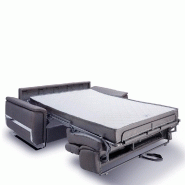 Canapé convertible express Réaumur 140cm - Matelas 16cm - Pieds luge - Nabucka gris anthracite_5