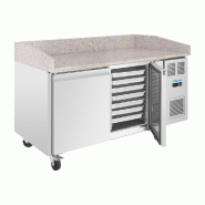 Comptoir à pizza 2 portes avec dessus en granit Série U 428L - Polar - UA081_5