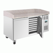 Comptoir à pizza 2 portes avec dessus en granit Série U 428L UA081 Polar_5