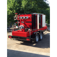 Groupe motopompe mobile capoté ou ouvert en fibre de verre ou tôle