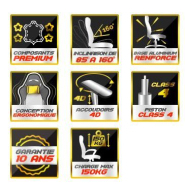 Siège de bureau ORAXEAT MX850 - Blanc - Mousse haute densité - Réf : ORX_MX850_BKWHT_5