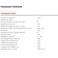 Spider 555/4 faneuse professionnelle - sip - largeur de travail 5,30 m_5