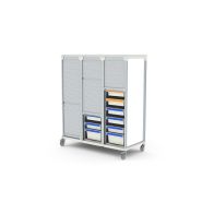 Armoire médicale de transfert ou stockage 3 colonnes, conçue dans des matériaux résistants aux bactéries - WEECART_5