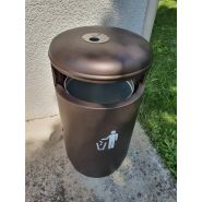 Cendrier poubelle en acier galvanisé - Gamme Australia UrbainEco - Contenance 75-80L_5