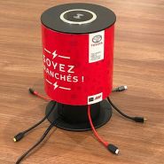 Chargeur universel à induction et câbles sur mesure pour smartphones et tablettes - Welcom - Fabrication française - Inox brossé anti-trace_5