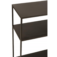 Étagère basse rectangulaire 4 niveaux irréguliers en métal noir - Design sobre et épuré - L120 x H81.5 x P30 cm_5