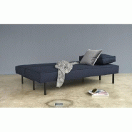Canapé design convertible SLY Innovation Living - lit 140x200 cm, pieds métal noir, tissu Mixed Dance Blue_5