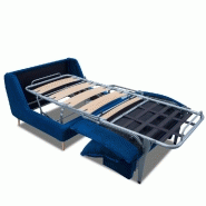 Fauteuil lit convertible express Lisbonne - 70 cm - sommier à lattes RENATONISI - matelas 13 cm - tissu tweed anthracite chiné_5