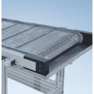 Convoyeur à tapis modulaire compact et flexible - MBF-P 2040.86 - MK Technology Group - Résistant avec charnières en acier pour produits chauds ou à arêtes tranchantes_5