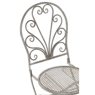 Chaise jardin pliable Ravi en métal gris - Fer forgé - Style provincial - L42 x H93 x P52 cm_5