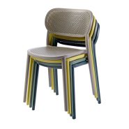 Chaise avec accoudoirs empilable - Modèle Nuta - Pour terrasse de restaurant - Fabriquée en Italie_5