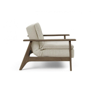 Innovation Living - Fauteuil design Dublexo Frej Mixed Dance Natural - Convertible lit 90x115 cm - Piétement chêne fumé_5