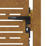 Vidaxl portail de jardin 105x155 cm acier corten conception de carré 153253_5