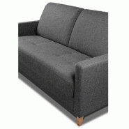 Canapé convertible OGGETTO - matelas 16 cm - système express - sommier à lattes 140 cm - tweed gris silex - Renatonisi_5