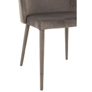 Chaise de réunion CHEZA gris - tissu aspect velours - structure métallique - dimensions L58 x H80 x P51 cm_5