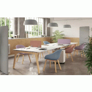 Panneau écran acoustique pour bureau avec pieds circulaires So Tineo_5