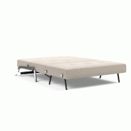 Innovation Living - Canapé design Cubed 02 Chrome convertible 140x200 cm - Tissu Blida gris sable_5