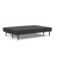 Canapé design convertible SLY - Innovation Living - Lit 140x200 cm - Pieds métal noir - Tissu bouclé Black Raven_5