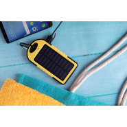 Power bank USB - plastique silicone - 4000 mAh - chargeur solaire et lampe LED_5