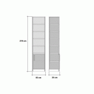 Lit escamotable Dynamo Sofa - Façade blanc brillant, canapé marron, couchage 160x200 cm - L 255 cm_5