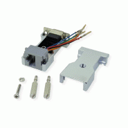 ROLINE Adaptateur DB9 femelle-RJ45 femelle 8P / 8C 8 fils, argent_5