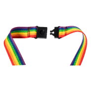 Tour de cou en polyester arc-en-ciel avec mousqueton en métal et boucle de sécurité_5