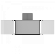 Support écran BalanceBox 650 + cadre Winx 4b avec 2 volets blancs 86''_5