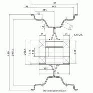 15x6.00-6 Roues de tondeuse à gazon moyeu 65mm, pneu sur jante roulements 20mm (lot de 3)_5