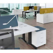 Postes de travail ÉLISE+ Columbia - pieds réglables en hauteur - plateaux stratifiés antibactériens_5