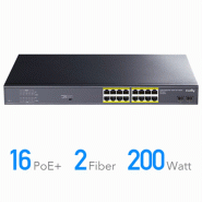 CUDY GS1020PS2 Switch 16 ports Gigabit PoE+, 2 ports Gigabit SFP 200W_5