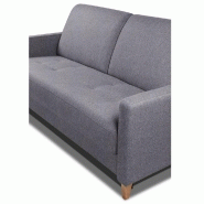 Canapé convertible OGGETTO - Matelas 16 cm - Système ouverture express - Sommier à lattes 140 cm - Velours gris anthracite - Fabrication italienne_5