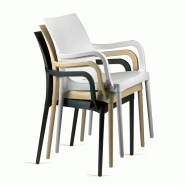 Fauteuil visiteur intérieur-extérieur empilable So Pomezia - P01_5