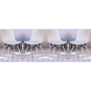 Lot de 4 chaises d'accueil NUT - Pieds bois naturel - Référence 8080 SR M_5