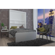 Armoire lit Fidji - couchage 160 x 200 cm - profondeur 50 cm - mélaminé blanc mat - ouverture assistée_5