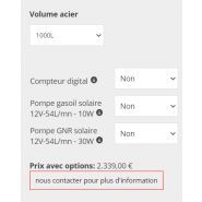 Cuve chantier solaire fioul 45200S-1 - Francoself - 1000L, 2000L, 3000L - acier double paroi - norme GRV 16/1476/11_5