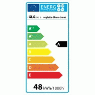 Réglette LED blanc chaud waterproof 50cm - Aluminium, IP65, 4,8W, 30 LED_5