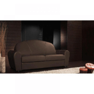 Canapé Club Deluxe convertible 2-3 places - ouverture express 120x190 cm en cuir vachette_5
