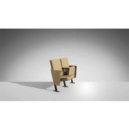 Fauteuil de conférence design et flexible avec tablette écritoire - Divina - configurable sur sols plats et gradins_6