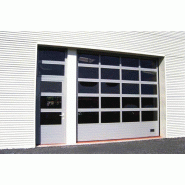 Porte industrielle levante vitrée woodgrain L - 6500 / 4000_5