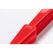 Éventail en polyester RPET avec nervures en PP - Couleur rouge - Poids 47g_5
